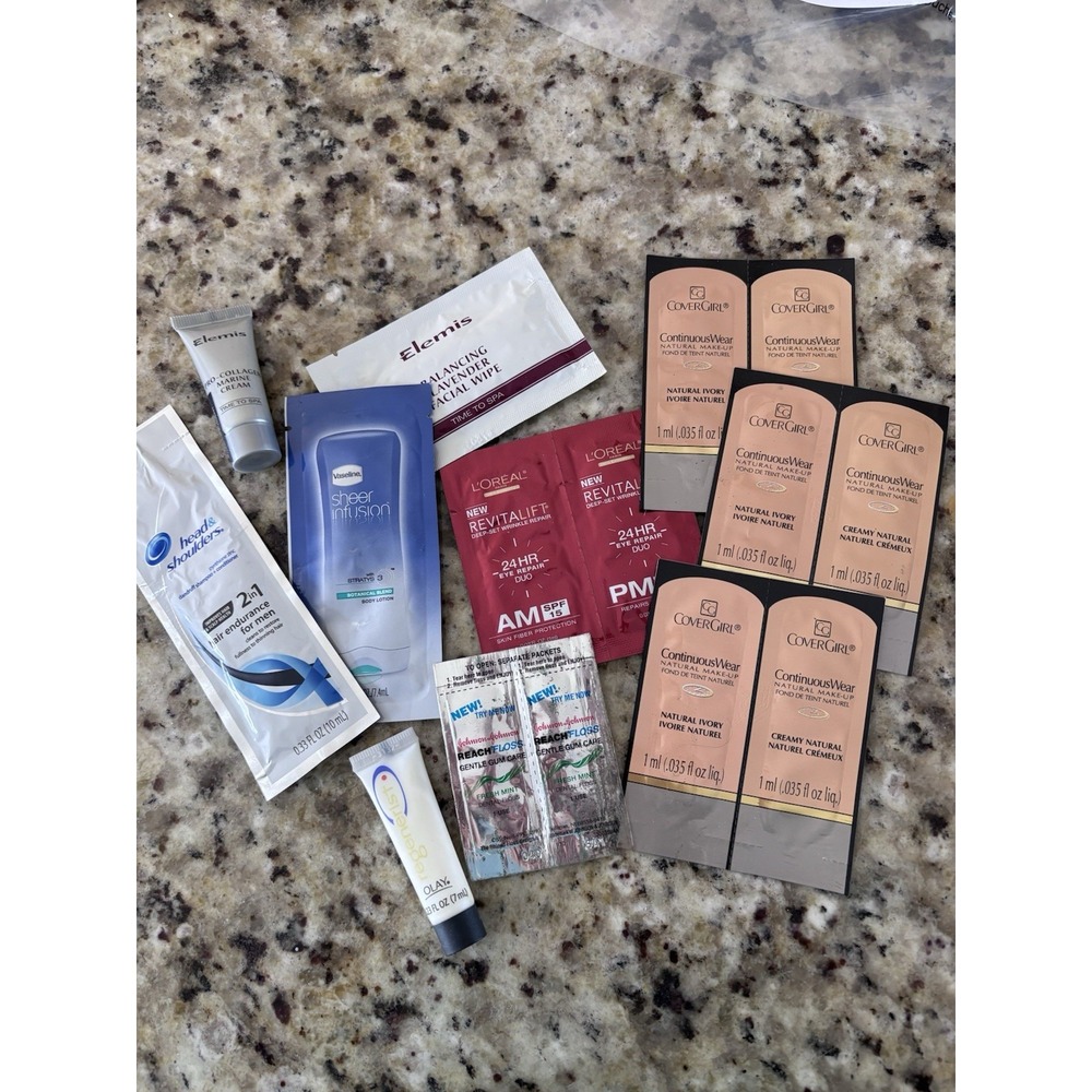 Samples, Shampoo, Facial Cream, Body Lotion, Make Up Under Eye Patches 3417
